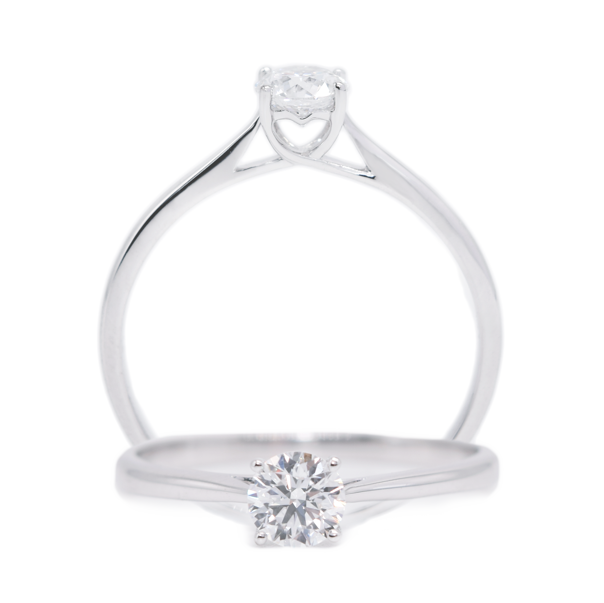 18 carat white gold Single love solitaire ring setting setting only Cupid Jewellery