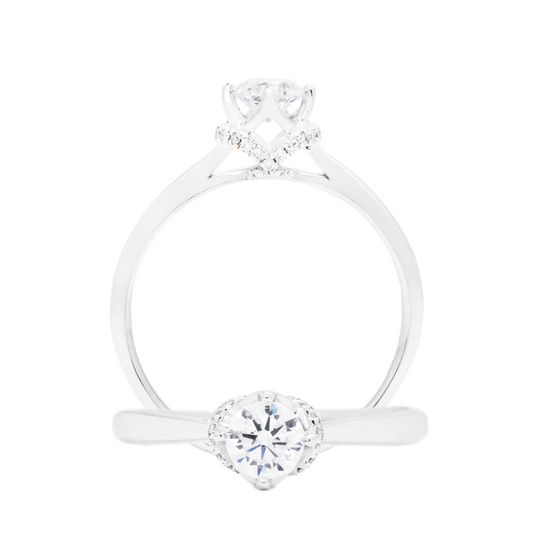 18 carat white gold Signature Vows diamonds ring setting (setting only)