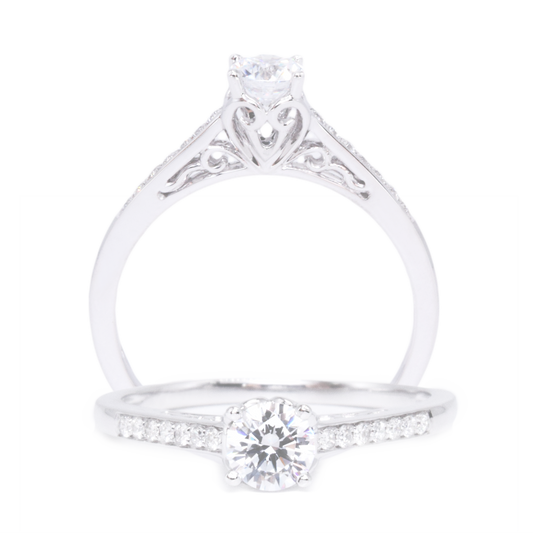18 carat white gold Signature Phantasy diamonds ring setting (setting only)