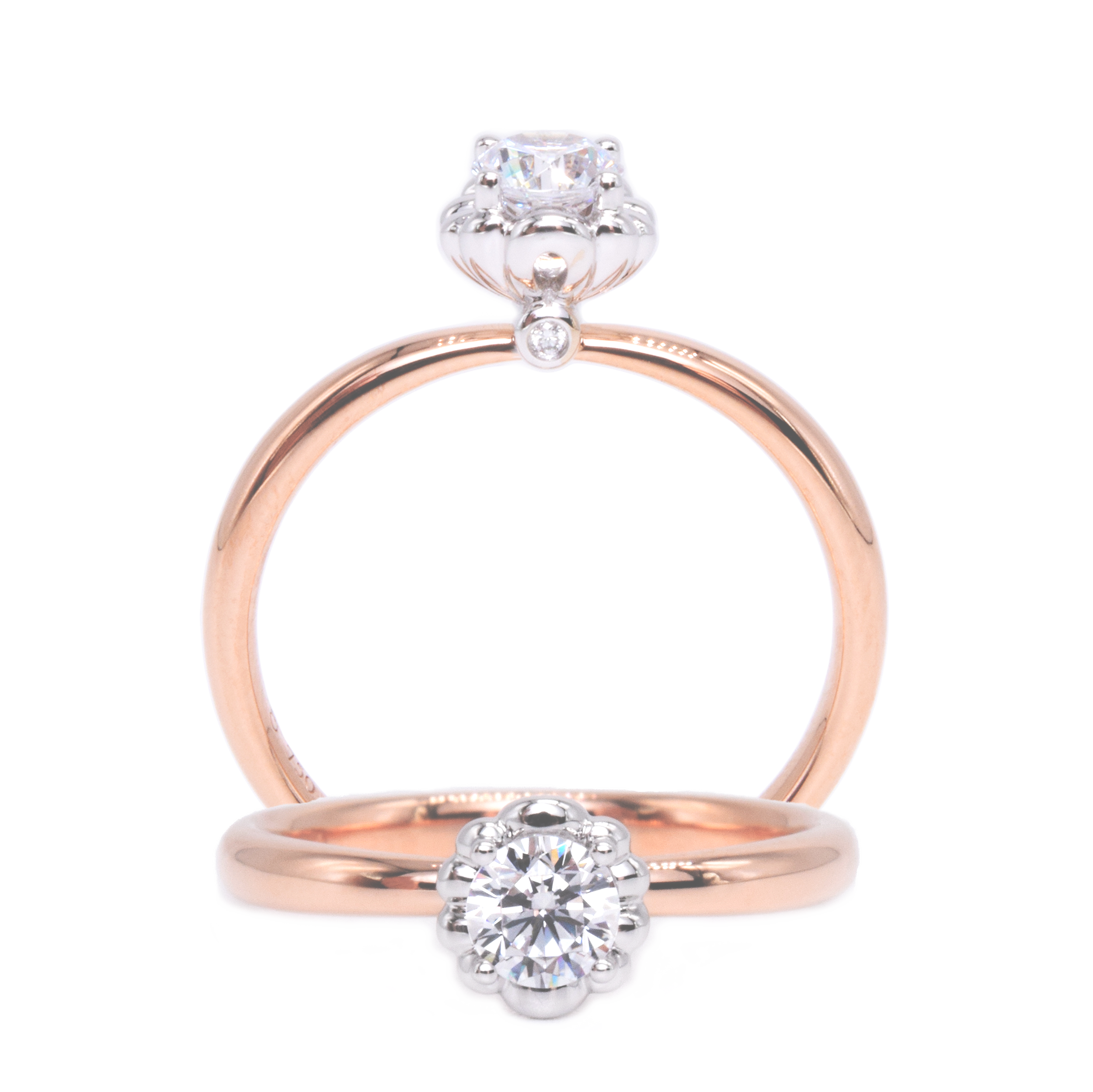 Rose gold ring setting only online