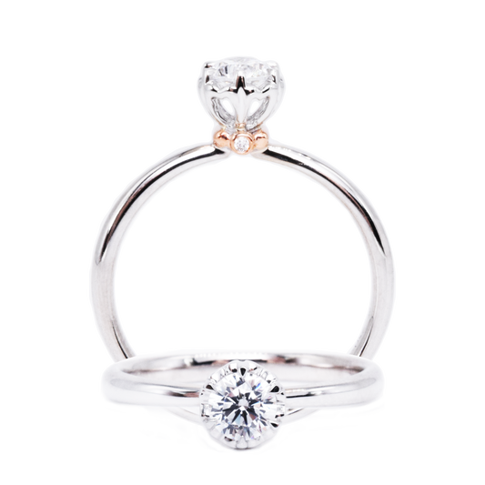 18 carat white gold Signature Fond diamonds ring setting (setting only)