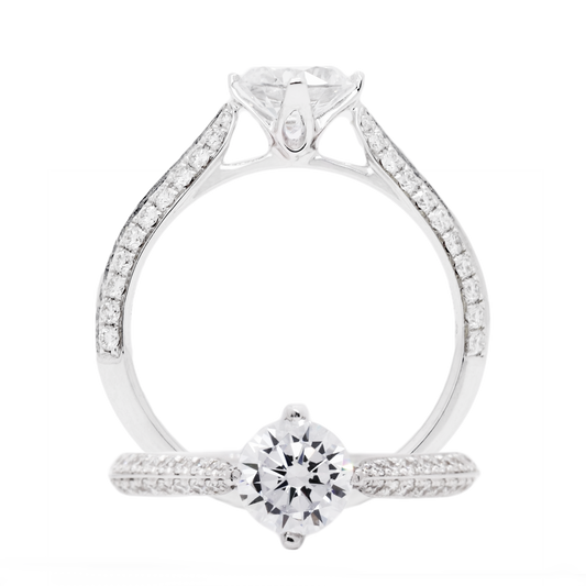 18 carat white gold Signature Cherie diamonds ring setting (setting only)